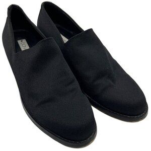 Donald J Pliner AAA Elastic Loafers Black Leather Accent Size 7.5M